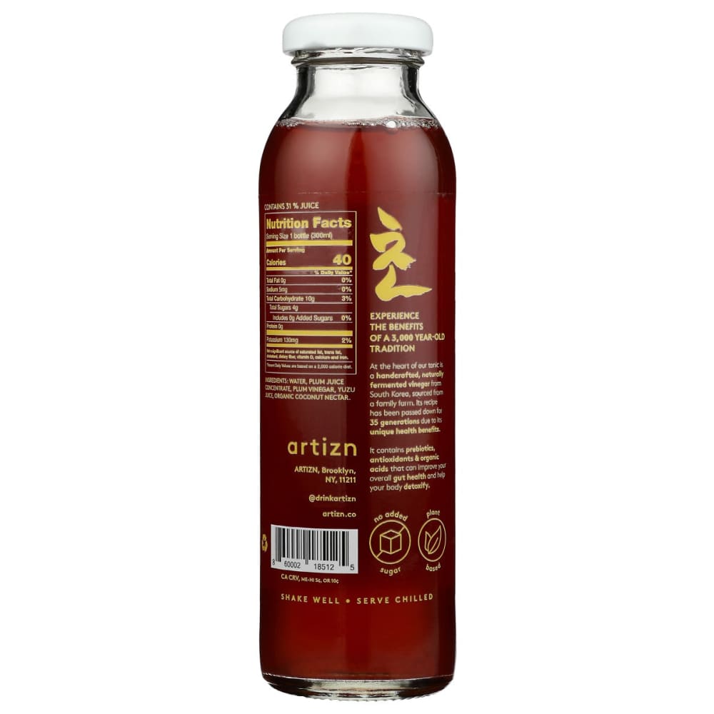 ARTIZN: Prebiotic Tonic Plum Yuzu 10 fo - Grocery > Beverages > Beverages - Artizn