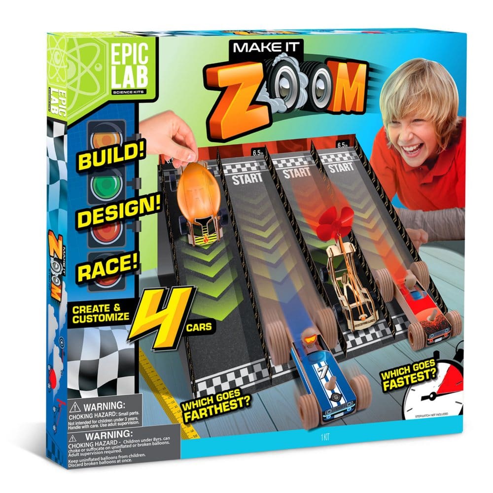 ArtSkills Epic Lab Make it Zoom STEM Kit with Model Racecars - Crafting & Activity Sets - ArtSkills