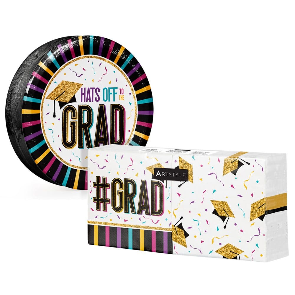 Artstyle Graduation Paper Plates & Lunch Napkins Kit (285 ct.) - Paper & Plastic - Artstyle