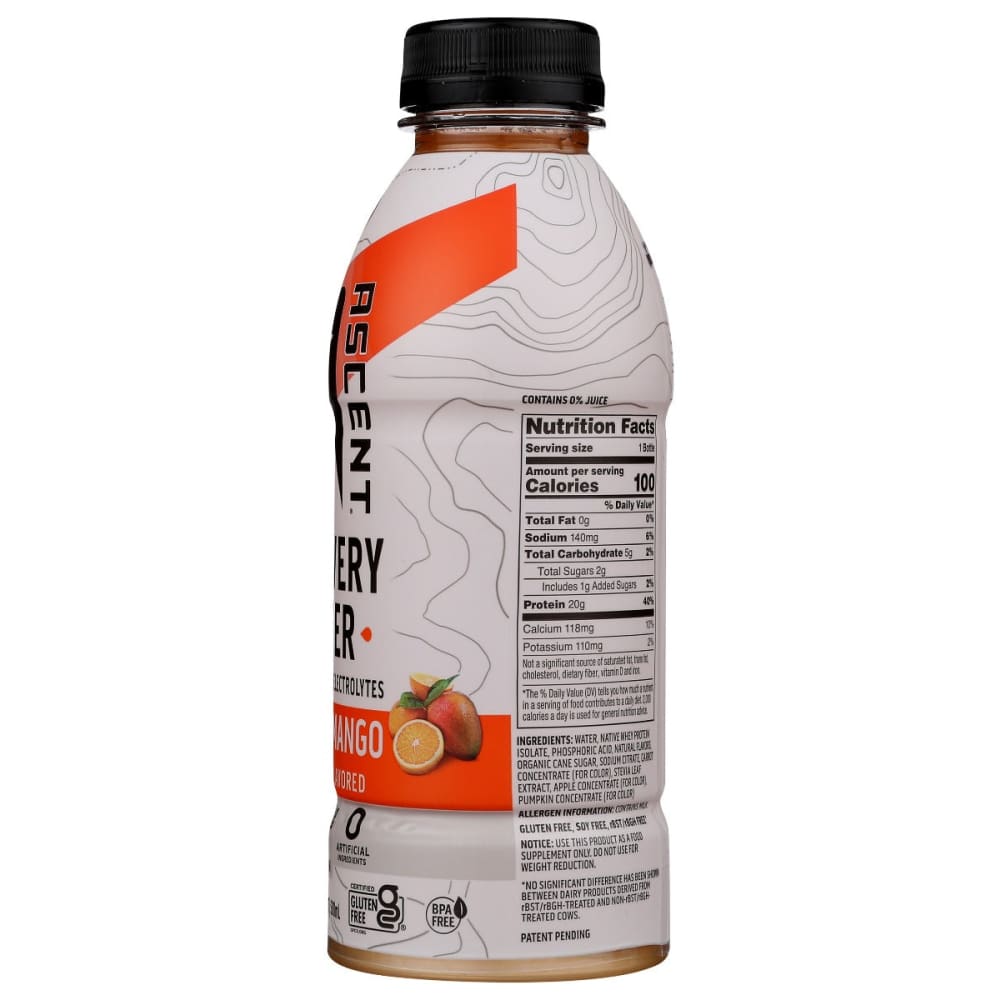 ASCENT: Orange Mango Recovery Water 16.9 fo - Grocery > Beverages > Energy Drinks - ASCENT