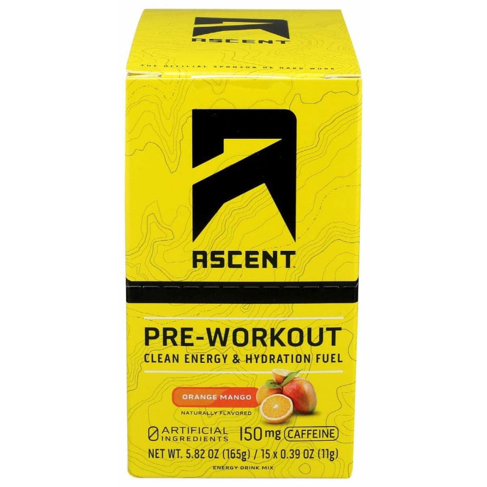 ASCENT Vitamins & Supplements > Sports Nutrition ASCENT: Preworkout Orange Mango 15pk, 5.82 oz