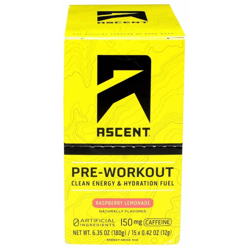 ASCENT Vitamins & Supplements > Sports Nutrition ASCENT: Preworkout Raspberry Lemonade 15pk, 6.35 oz