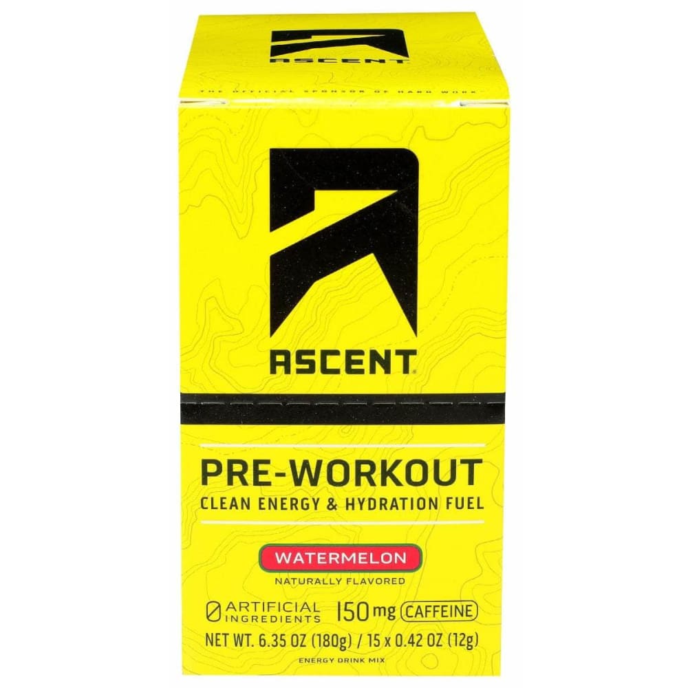 ASCENT Vitamins & Supplements > Sports Nutrition ASCENT: Preworkout Watermelon 15pk, 6.35 oz