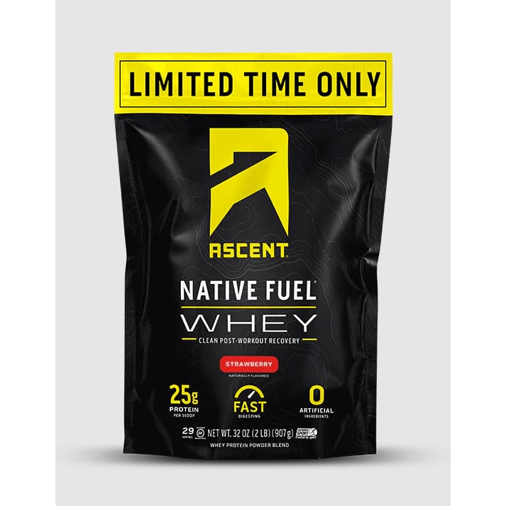 ASCENT Vitamins & Supplements > Protein Supplements & Meal Replacements > PROTEIN & MEAL REPLACEMENT POWDER ASCENT: Strawberry Whey Protein Powder, 2 lb