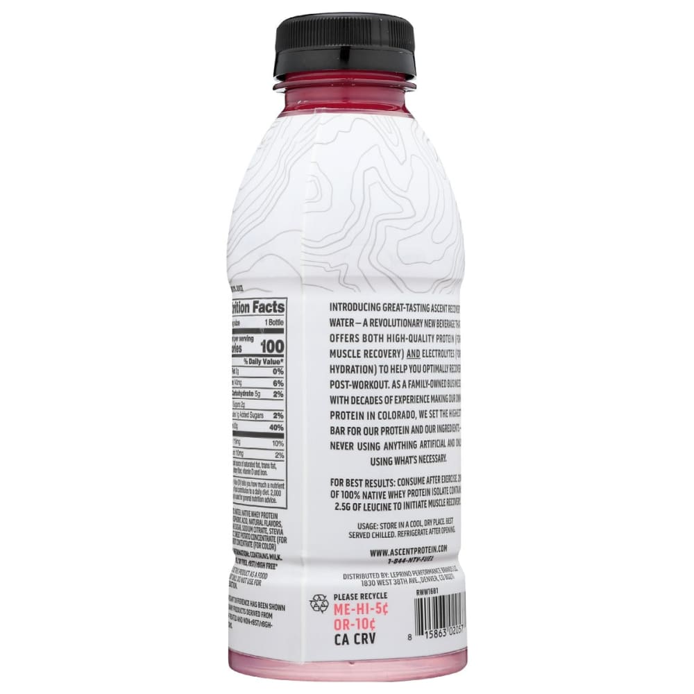 ASCENT: Watermelon Recovery Water 16.9 fo - Grocery > Beverages > Energy Drinks - ASCENT