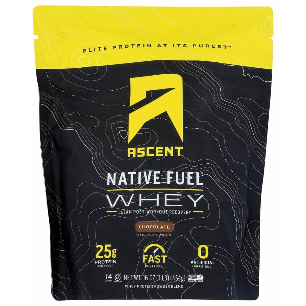 ASCENT Vitamins & Supplements > Protein Supplements & Meal Replacements ASCENT: Whey Protein Native Choco, 1 lb