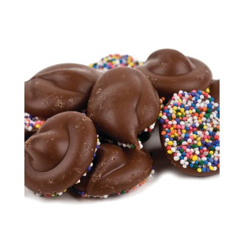 Asher’s Milk Chocolate Nonpareils with Multi-colored Seeds 8lb - Candy/Chocolate Coated - Asher’s