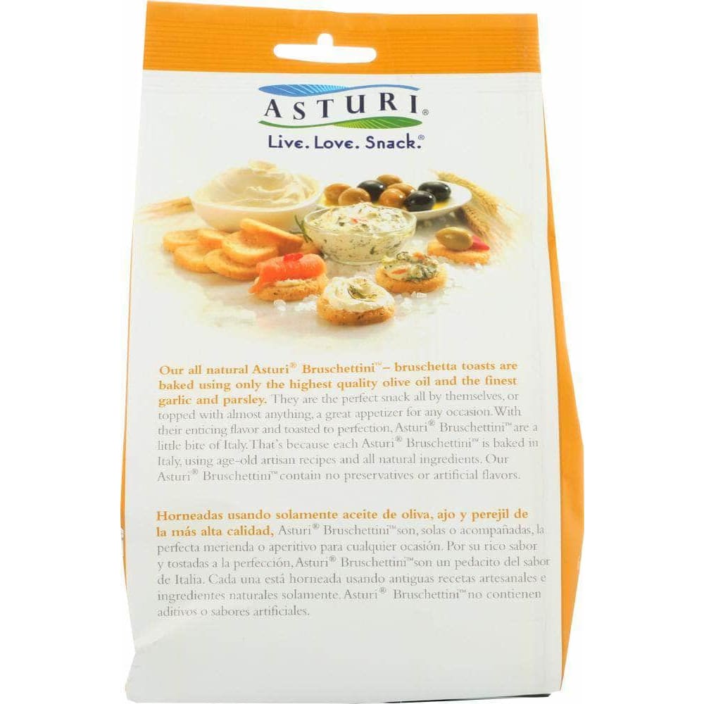 Asturi Asturi Bruschettini Garlic & Parsley, 4.23 oz