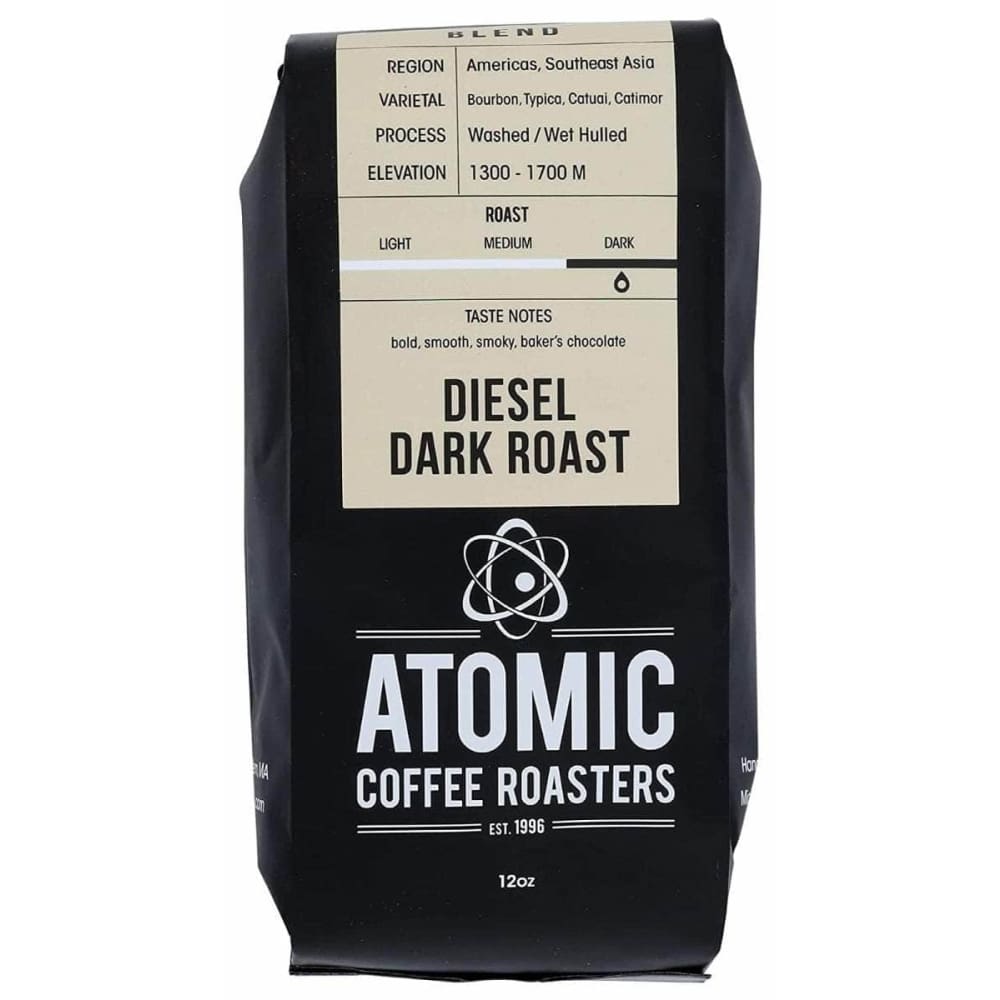 ATOMIC COFFEE ROASTERS Grocery > Beverages > Coffee, Tea & Hot Cocoa ATOMIC COFFEE ROASTERS: Dark Roast Diesel Coffee, 12 oz