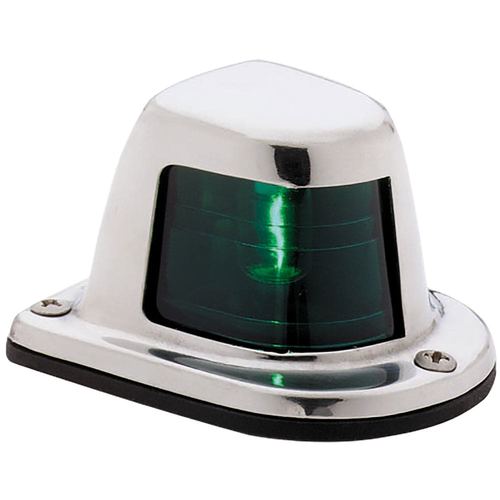 Attwood 1-Mile Deck Mount Green Sidelight - 12V - Stainless Steel Housing - Lighting | Navigation Lights - Attwood Marine