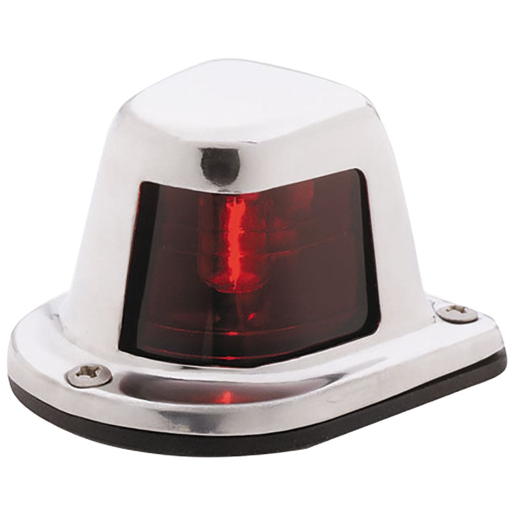 Attwood 1-Mile Deck Mount Red Sidelight - 12V - Stainless Steel Housing - Lighting | Navigation Lights - Attwood Marine