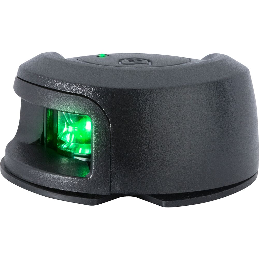 Attwood LightArmor Deck Mount Navigation Light - Black Composite - Starboard (green) - 2NM - Lighting | Navigation Lights - Attwood Marine