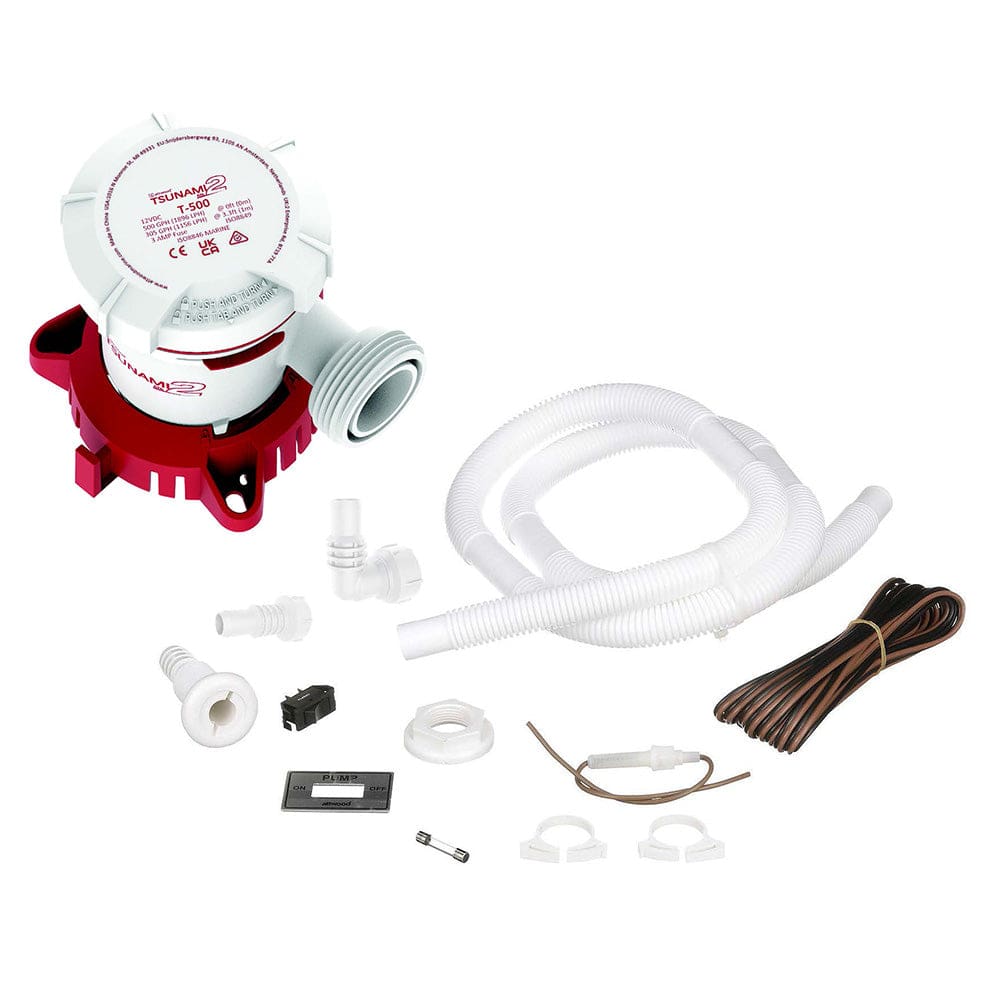 Attwood Tsunami MK2 T500 Manual Bilge Pump w/ Installation Kit - 500 GPH & 12V - Marine Plumbing & Ventilation | Bilge Pumps - Attwood