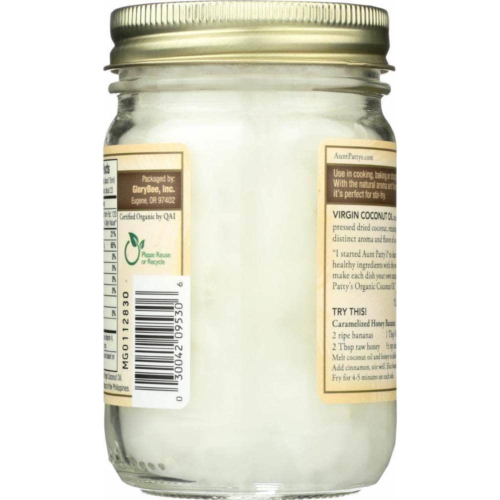 Aunt Pattys Aunt Patty Coconut Oil Extra Virgin Org 12 oz