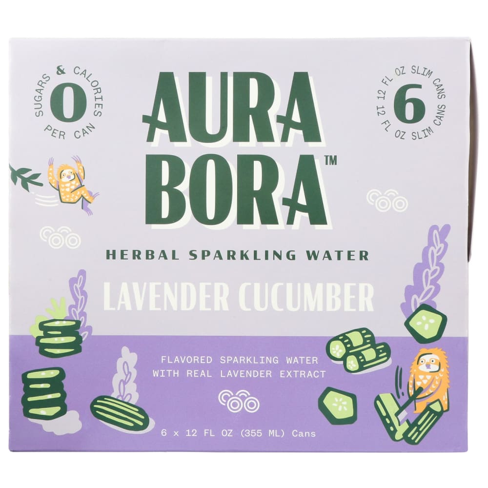 AURA BORA: Water Sprkl Lavndr Ccmbr 72 FO (Pack of 2) - Grocery > Beverages > Water > Sparkling Water - AURA BORA