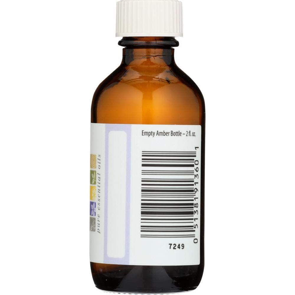 Aura Cacia Aura Cacia Amber Bottle with Writable Label, 2 oz