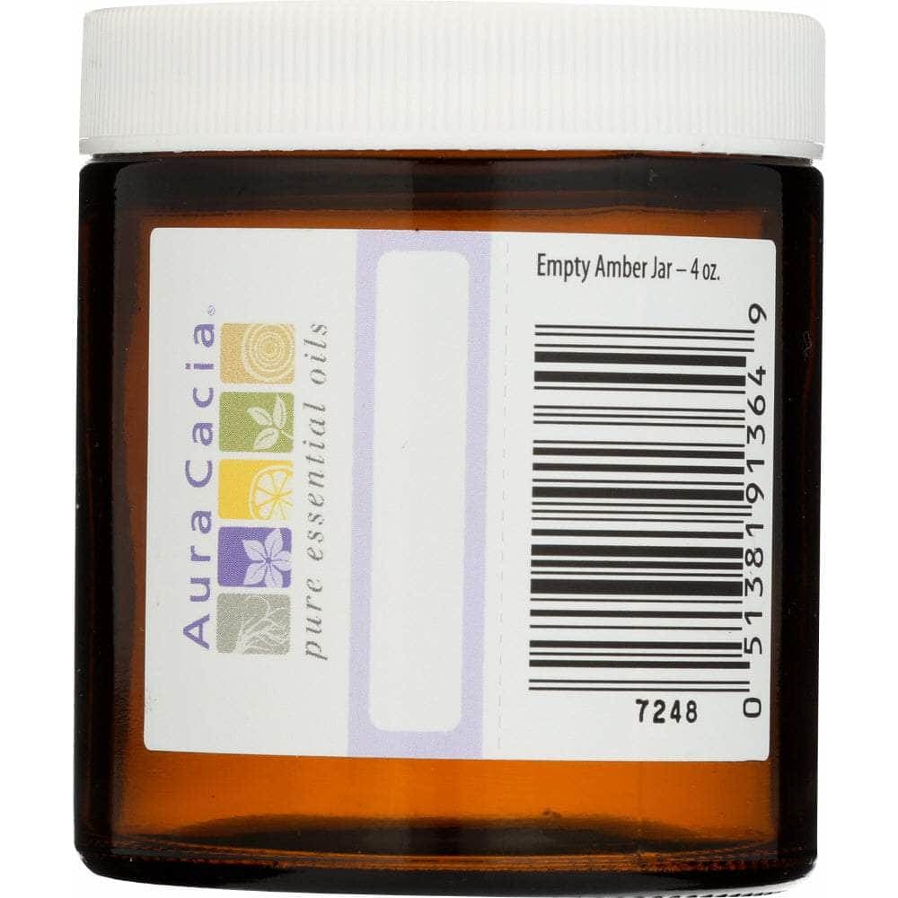 Aura Cacia Aura Cacia Amber Wide Mouth Jar with Writable Label, 4 oz