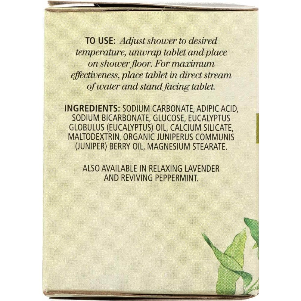 Aura Cacia Aura Cacia Aromatherapy Shower Tablets Purifying Eucalyptus 3 tablets (1 oz each), 3 oz