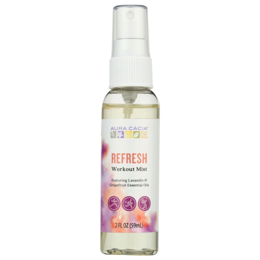 AURA CACIA: Mist Workout Refresh 2 OZ (Pack of 4) - Beauty & Body Care > Skin Care > Facial Mists & Toners & Astringents - AURA CACIA