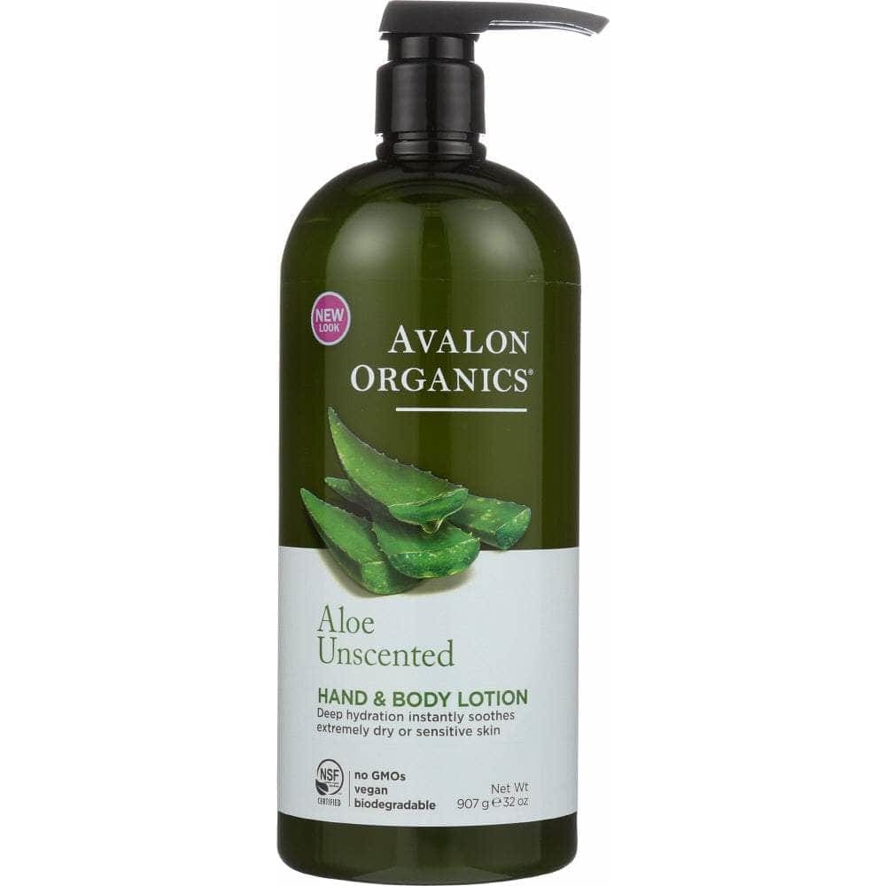 AVALON ORGANICS Avalon Organics Hand & Body Lotion Aloe Unscented, 32 Oz