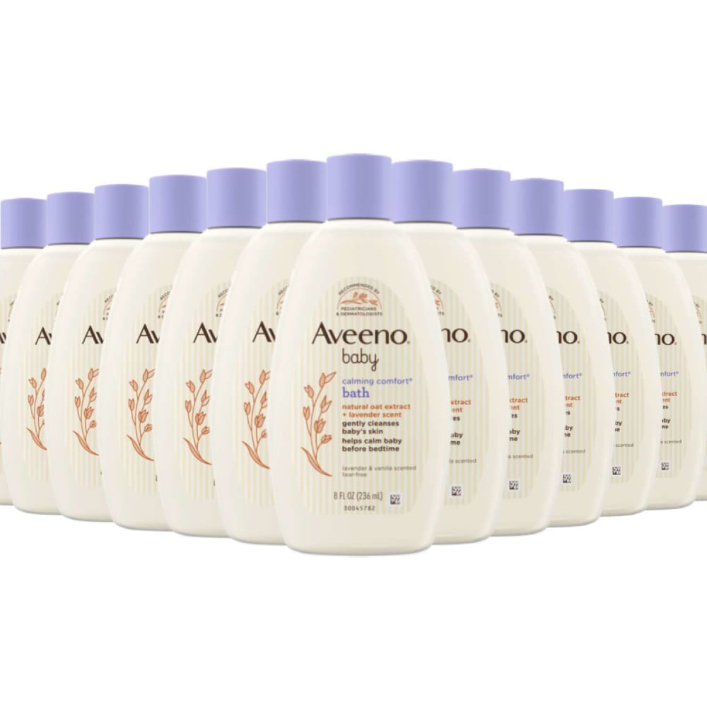 Aveeno Baby Calming Comfort Bath & Wash - 8 fl oz - 24 Pack - Baby Body Wash & Shampoo - Aveeno