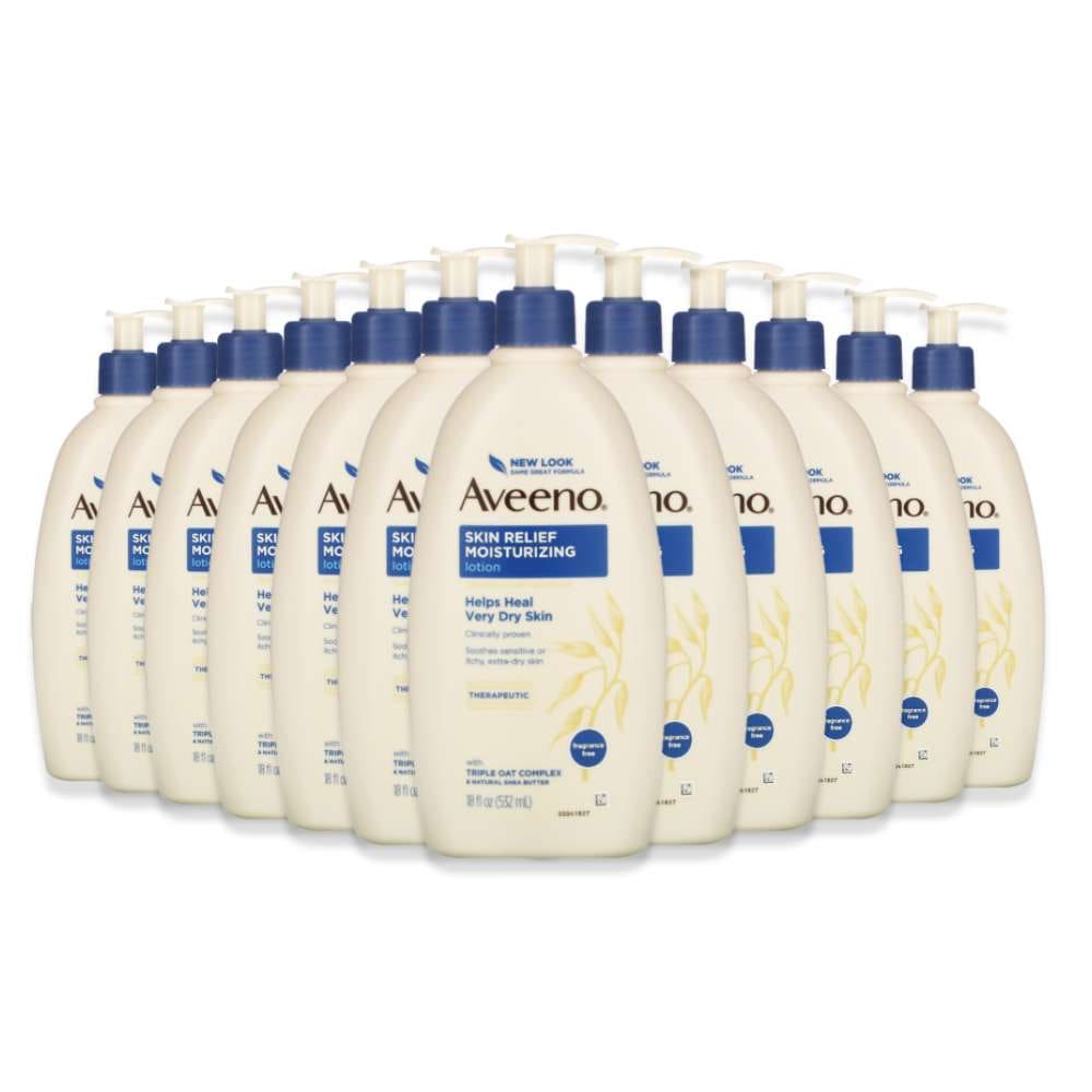 Aveeno Skin Relief Moisturizing Lotion 18oz - 12 Pack - Body Lotion - Aveeno