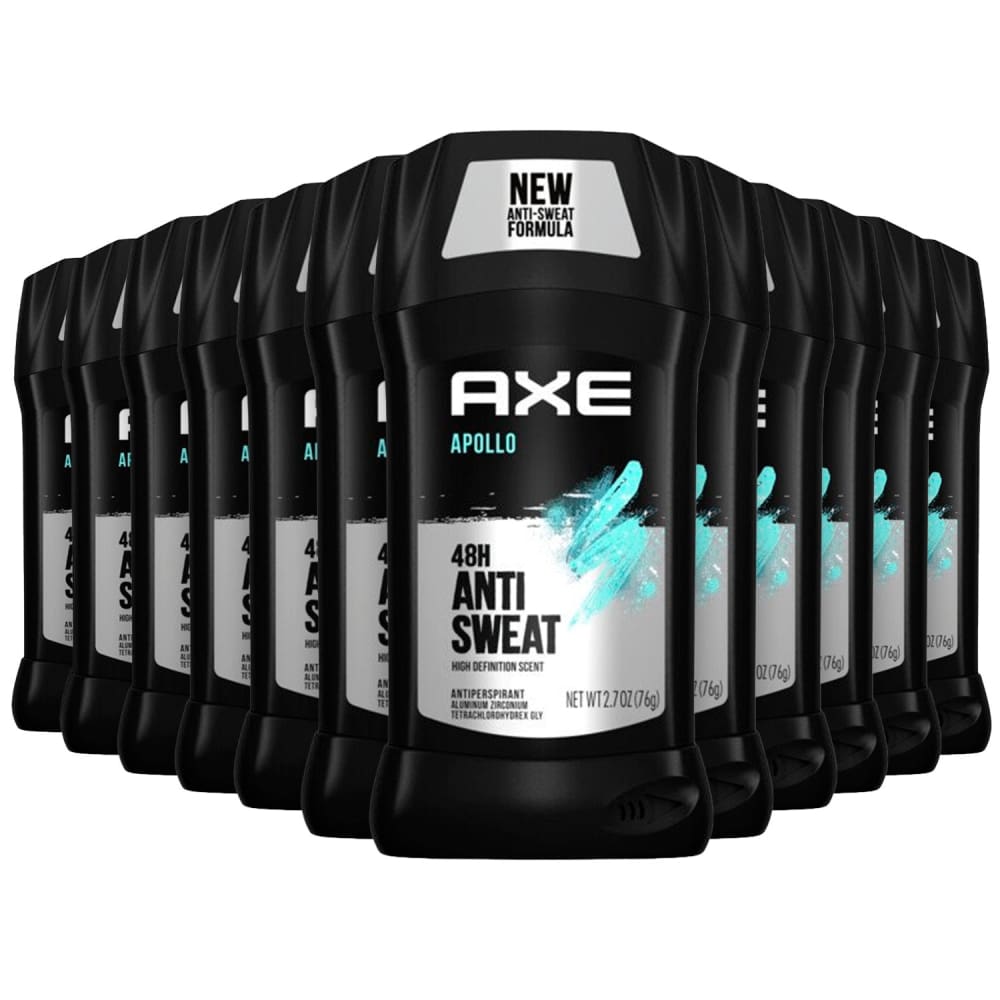 Axe Deodorant Invisible Solid Apollo Bulk - 12 Pack 2.7 Oz Each - Solid - Axe