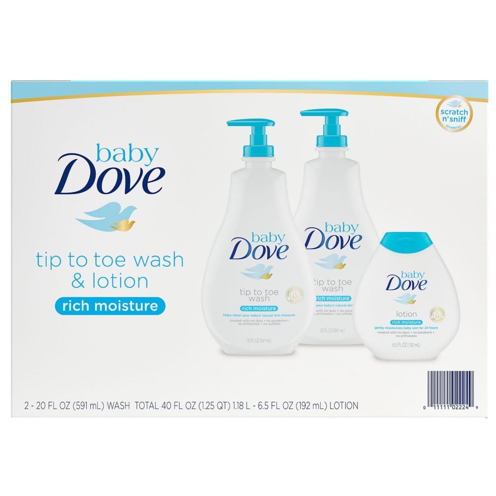 Baby Dove Wash and Lotion (2 - 20 fl. oz. & 1 - 6.5 fl. oz.) - Baby Health & Safety - Baby