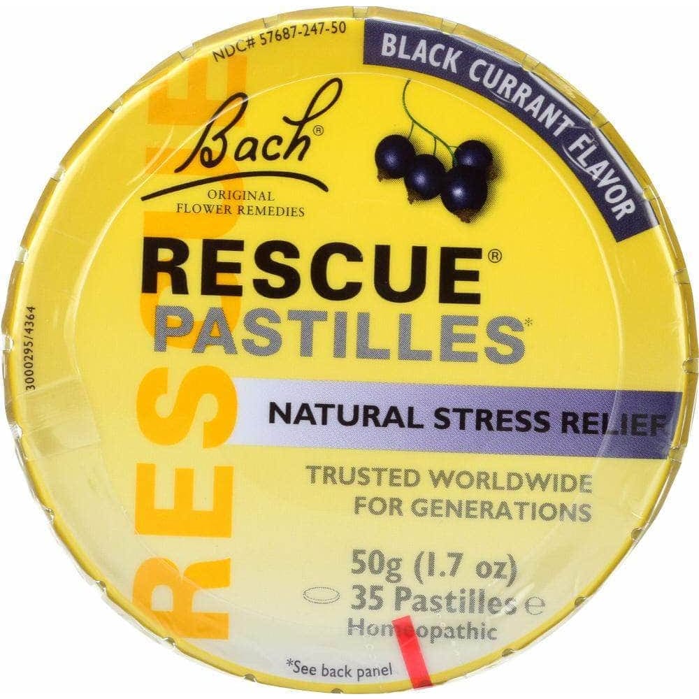 Bach Bach Flower Remedies Rescue Pastilles Black Currant, 50 gm