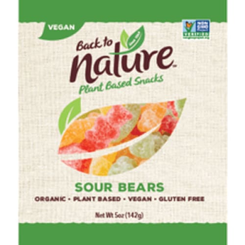 BACK TO NATURE BACK TO NATURE Gummy Bear Sour Assrt, 5 oz