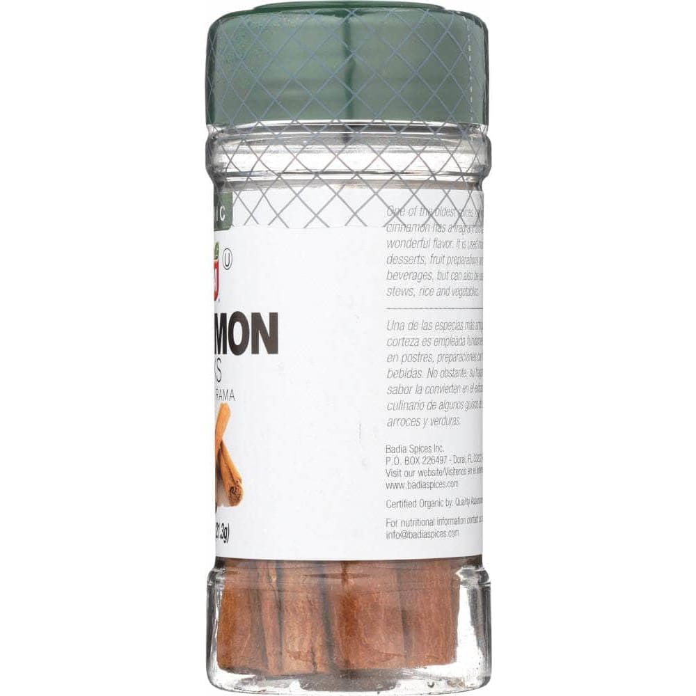 BADIA Categories > Food, Groceries > Spice &amp; Seasoning > Cinnamon, Spice BADIA: Cinnamon Sticks Organic, 0.75 oz