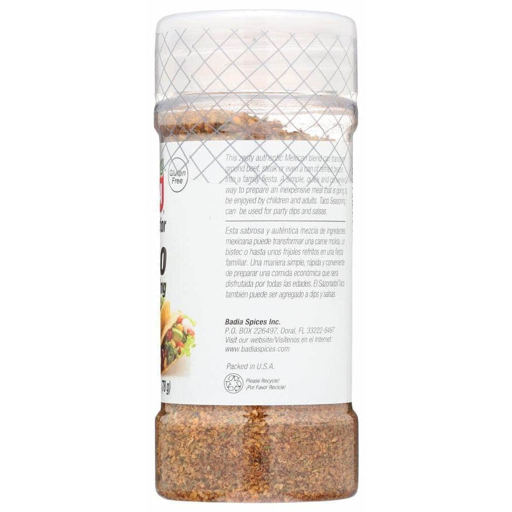 Badia Badia Taco No MSG Seasoning, 2.75 oz