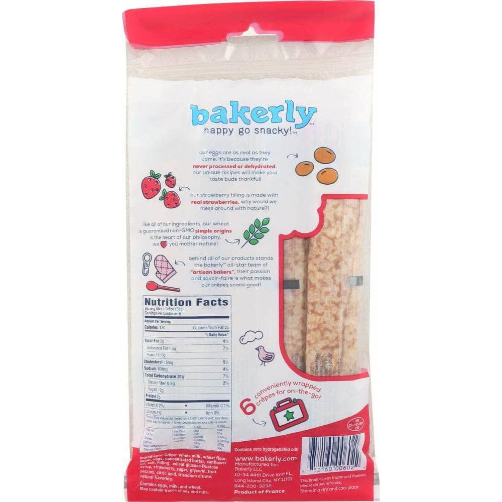 Bakerly Bakerly Crepes Strawberry Filled, 6 pk