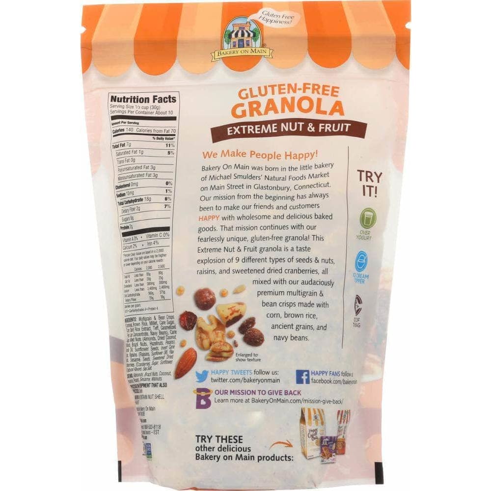 Bakery On Main Bakery On Main Gluten Free Granola Extreme Nut & Fruit, 11 oz