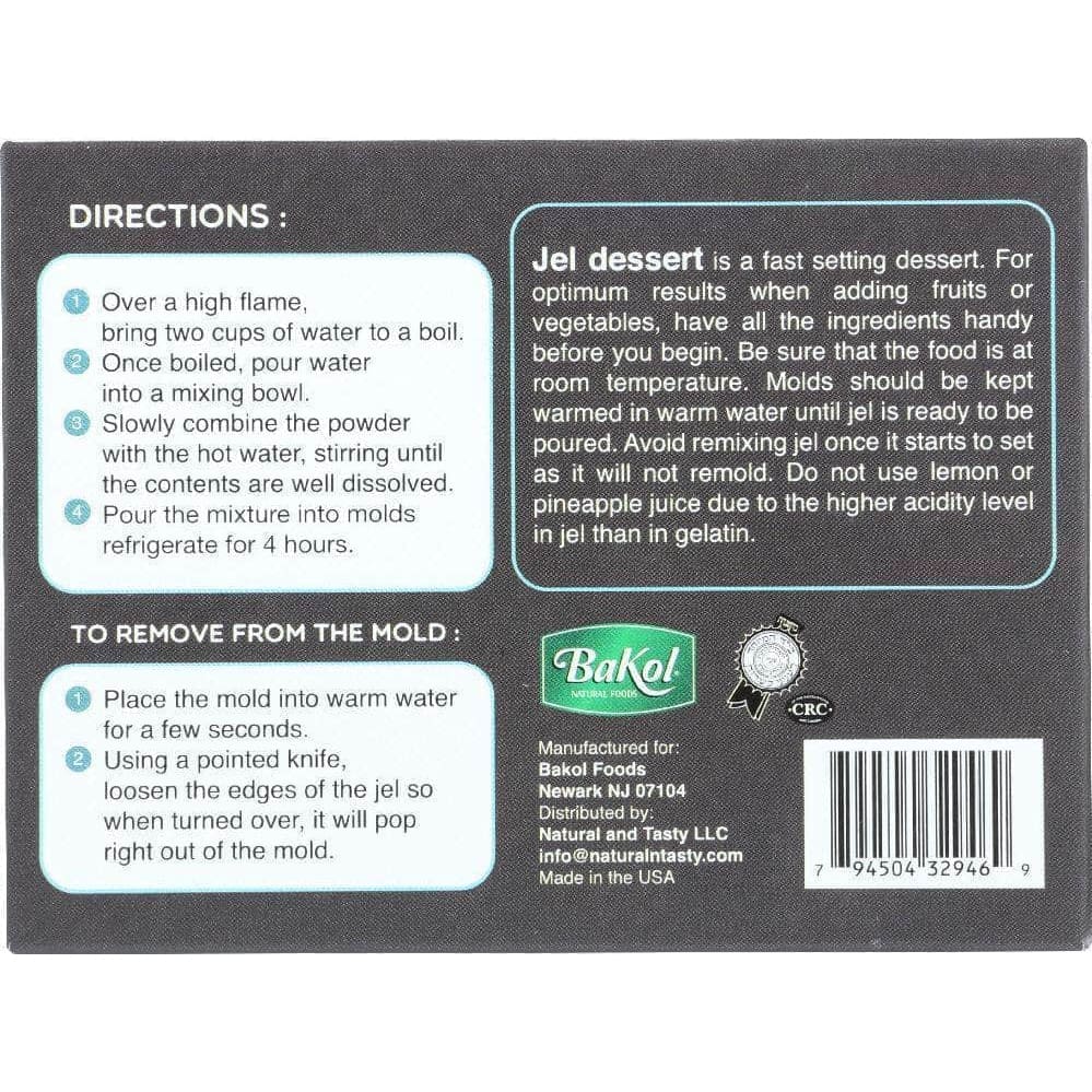 Bakol Bakol 100% Natural Jel Dessert Unflavored Sugar Free, 0.3 oz