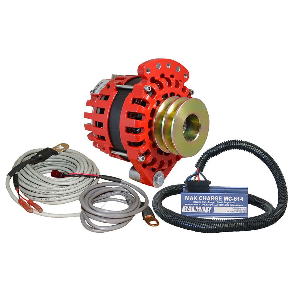 Balmar Alternator 1-2 Single Foot Dual V Pulley Regulator & Temp Sensor - 170A Kit - 12V - Electrical | Alternators - Balmar