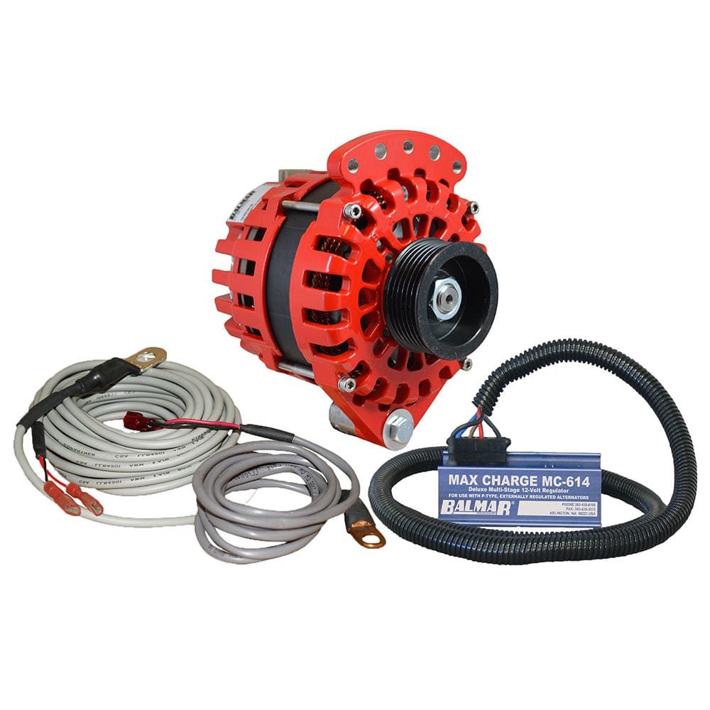 Balmar Alternator 1-2 Single Foot K6 Serpentine Pulley Regulator & Temp Sensor - 170A Kit - 12V - Electrical | Alternators - Balmar