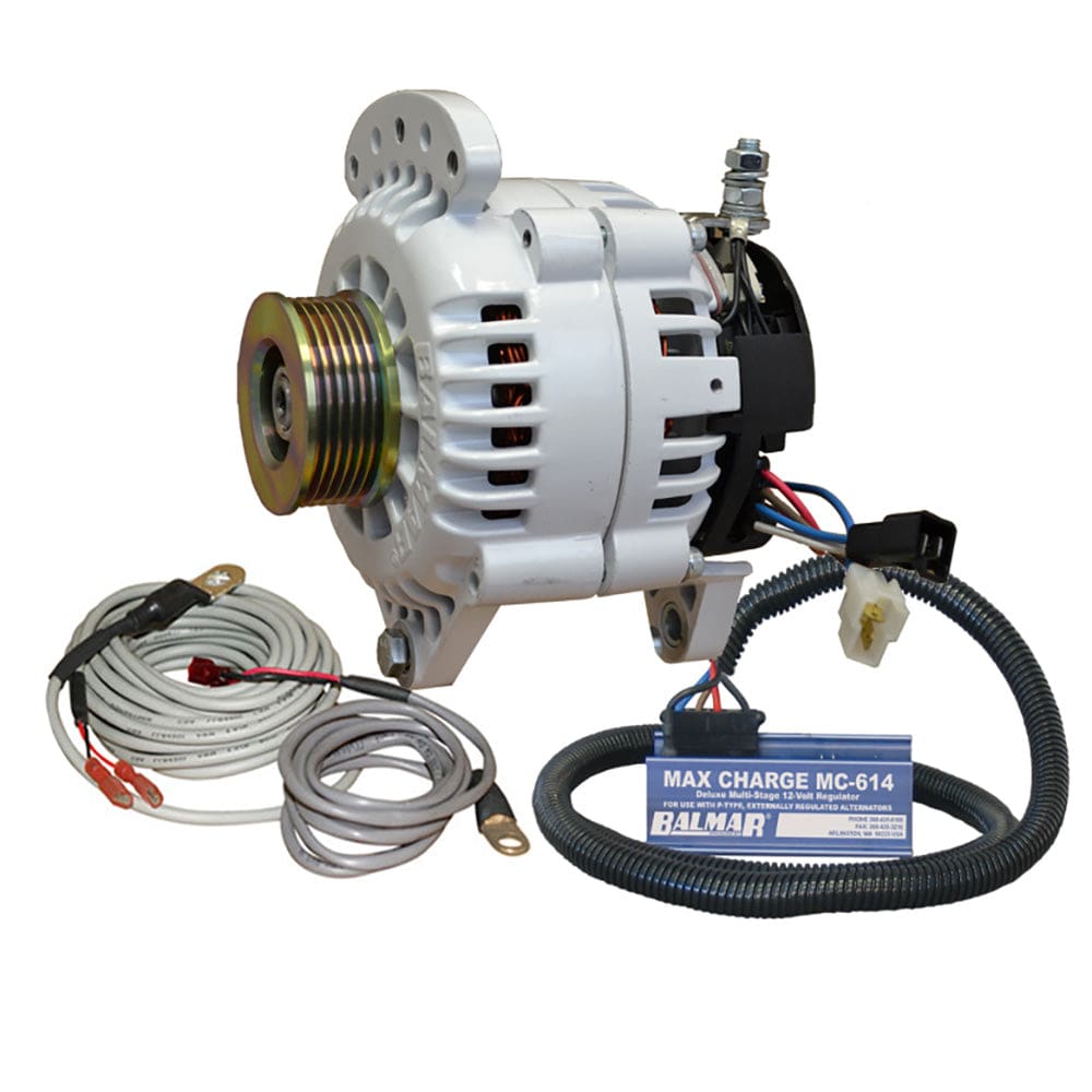 Balmar Alternator 120 AMP 12V 3.15 Dual Foot Saddle K6 Pulley Regulator & Temp Sensor - Electrical | Alternators - Balmar