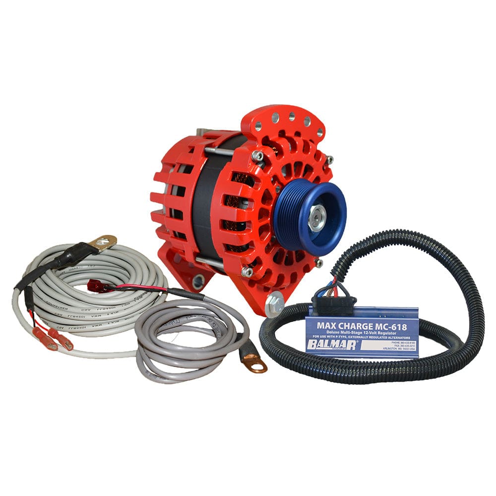 Balmar Alternator 170 AMP Kit 12V 3.15 Dual Foot Saddle J10 Pulley Regulator & Temp Sensor - Electrical | Alternators - Balmar