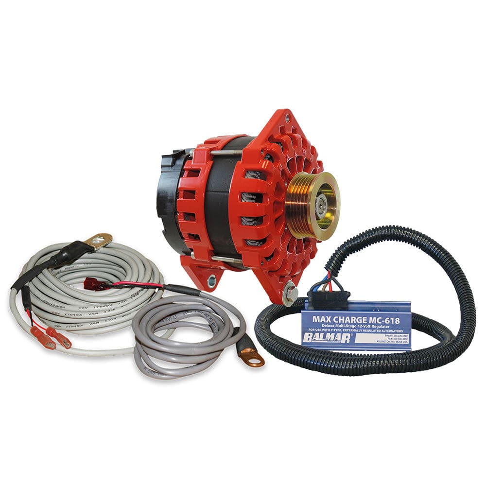 Balmar Alternator 250 AMP Kit 12V 3.15 Dual Foot Saddle K6 Pulley Regulator & Temp Sensor - Electrical | Alternators - Balmar