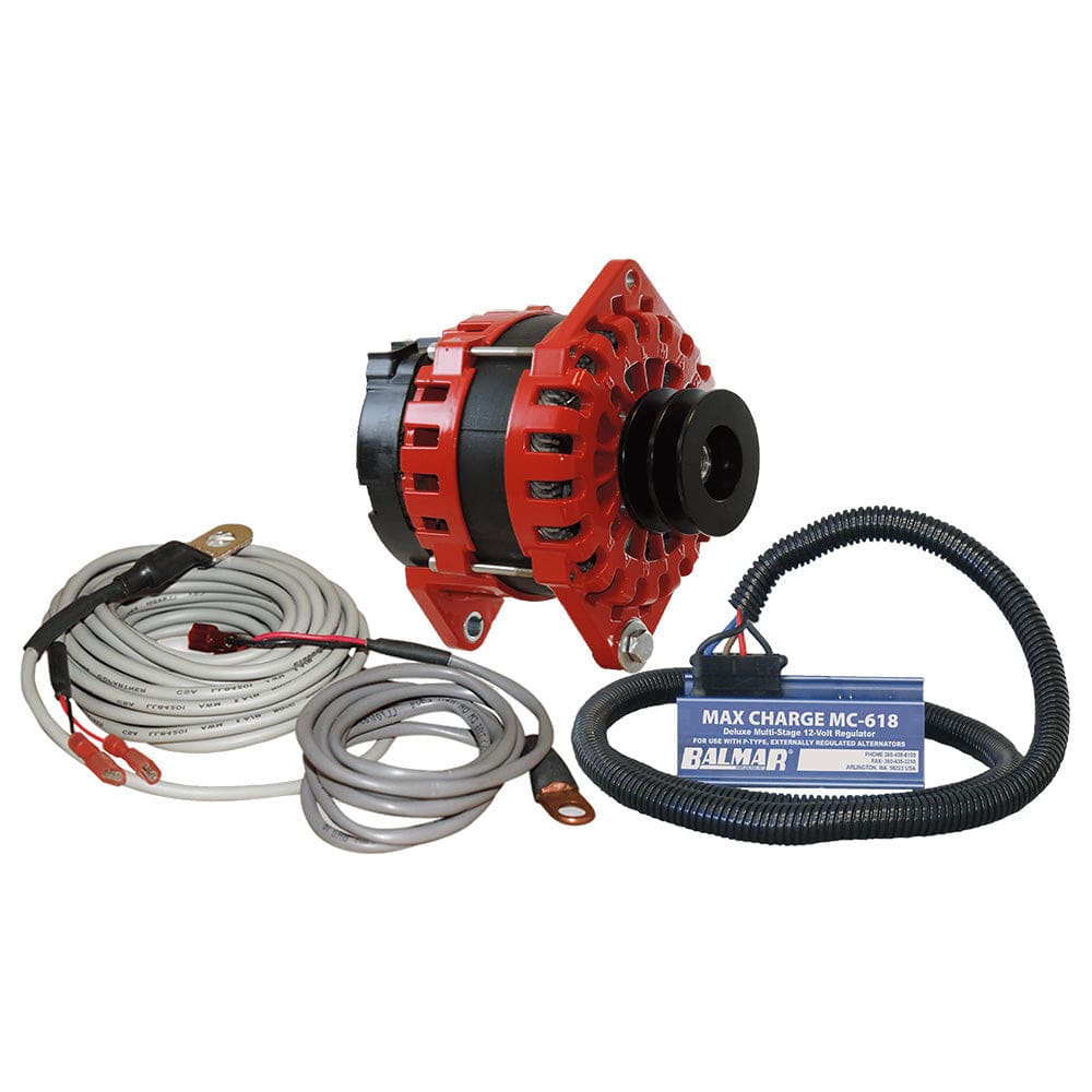 Balmar Alternator 250 AMP Kit 12V 3.15 Dual Foot Saddle Dual Vee Pulley Regulator & Temp Sensor - Electrical | Alternators - Balmar