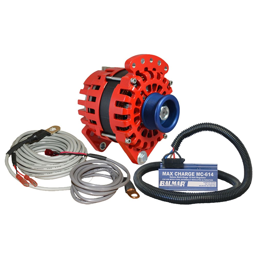 Balmar Alternator 3.15 Dual Foot Saddle J10 Serpentine Pulley Regulator & Temp Sensor - 170A Kit - 12V - Electrical | Alternators - Balmar