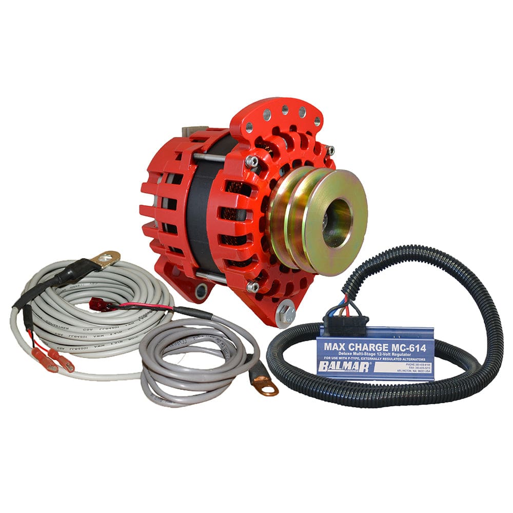 Balmar Alternator 3.15 Dual Foot Saddle Dual V Pulley Regulator & Temp Sensor - 170A Kit - 12V - Electrical | Alternators - Balmar