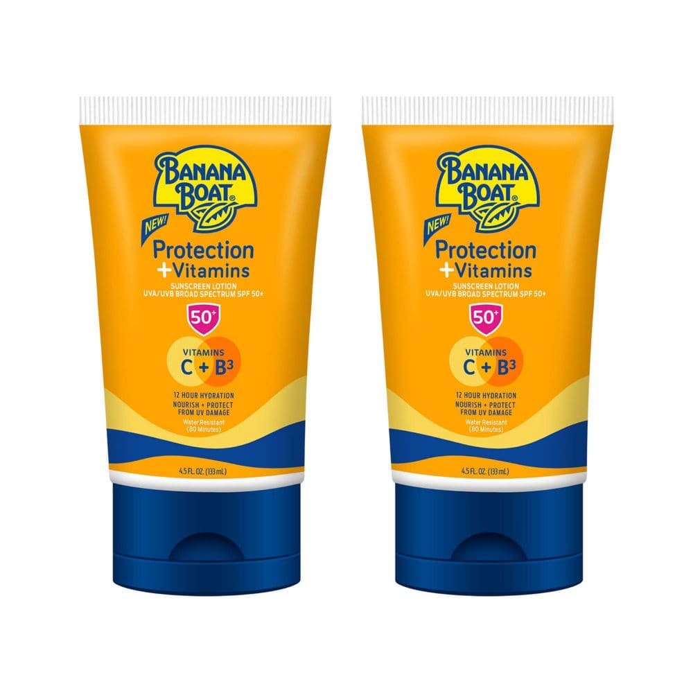 Banana Boat Protect + Vitamins Sunscreen Lotion SPF 50 (4.5 fl. oz. 2 pk.) - Skin Care - Banana