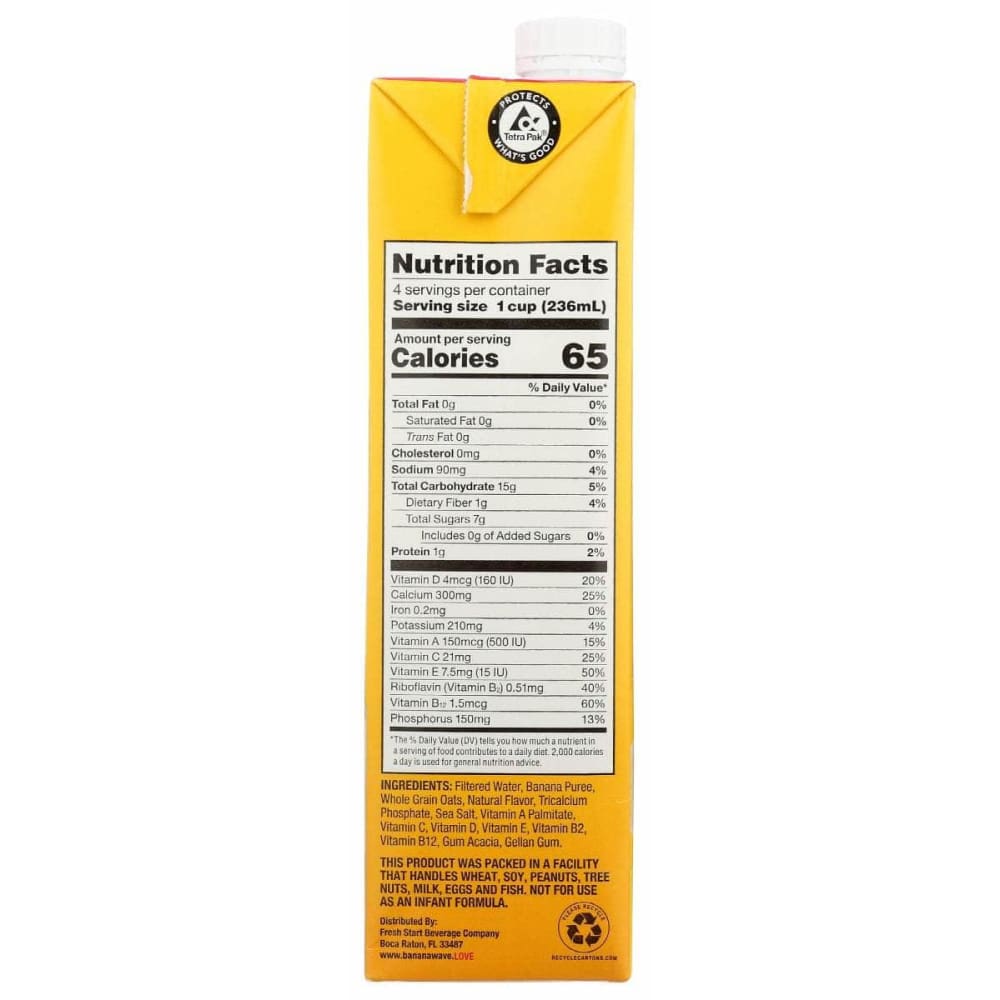 BANANA WAVE Banana Wave Milk Banana Unsweetened, 32 Fo