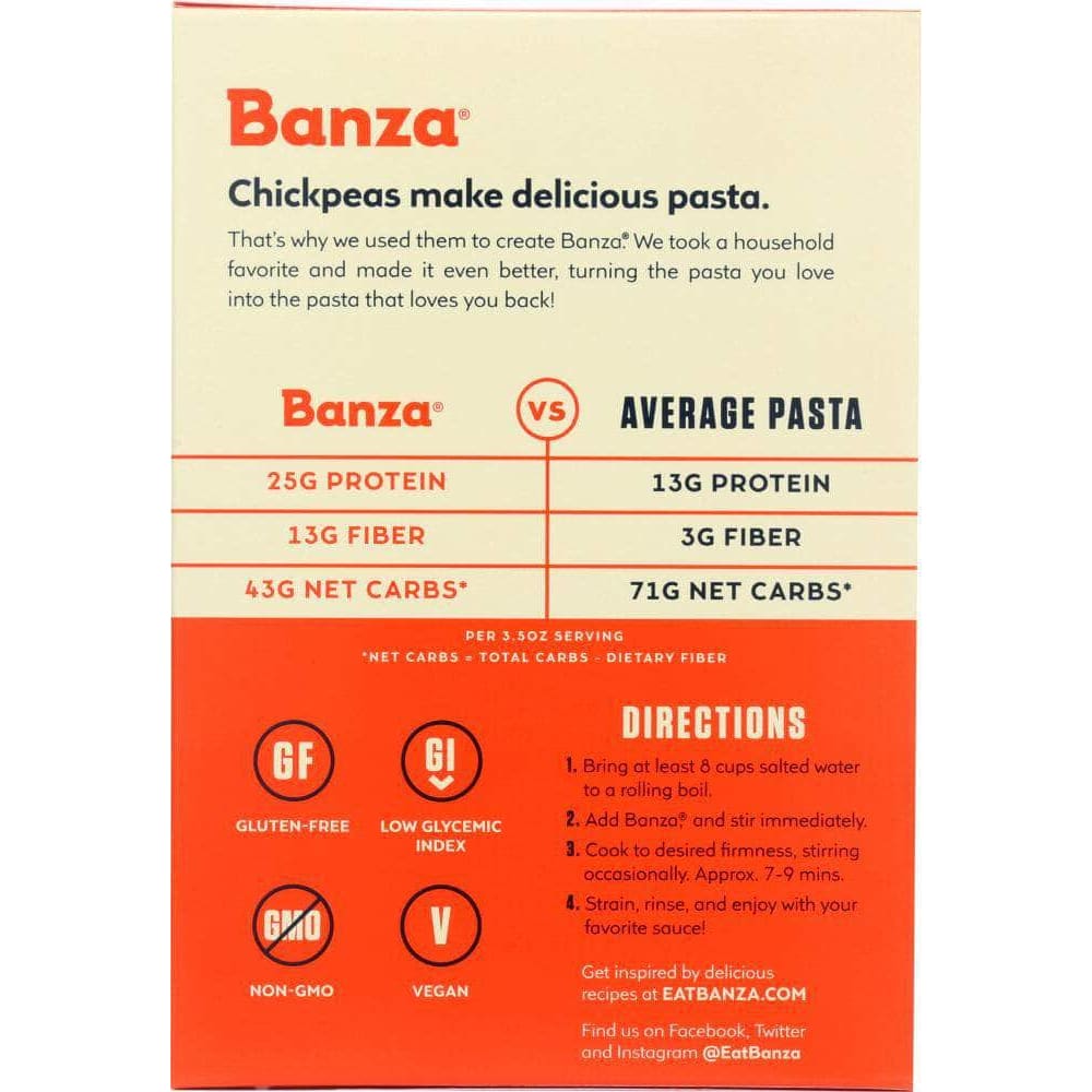 Banza Banza Rotini Chickpea Pasta, 8 oz