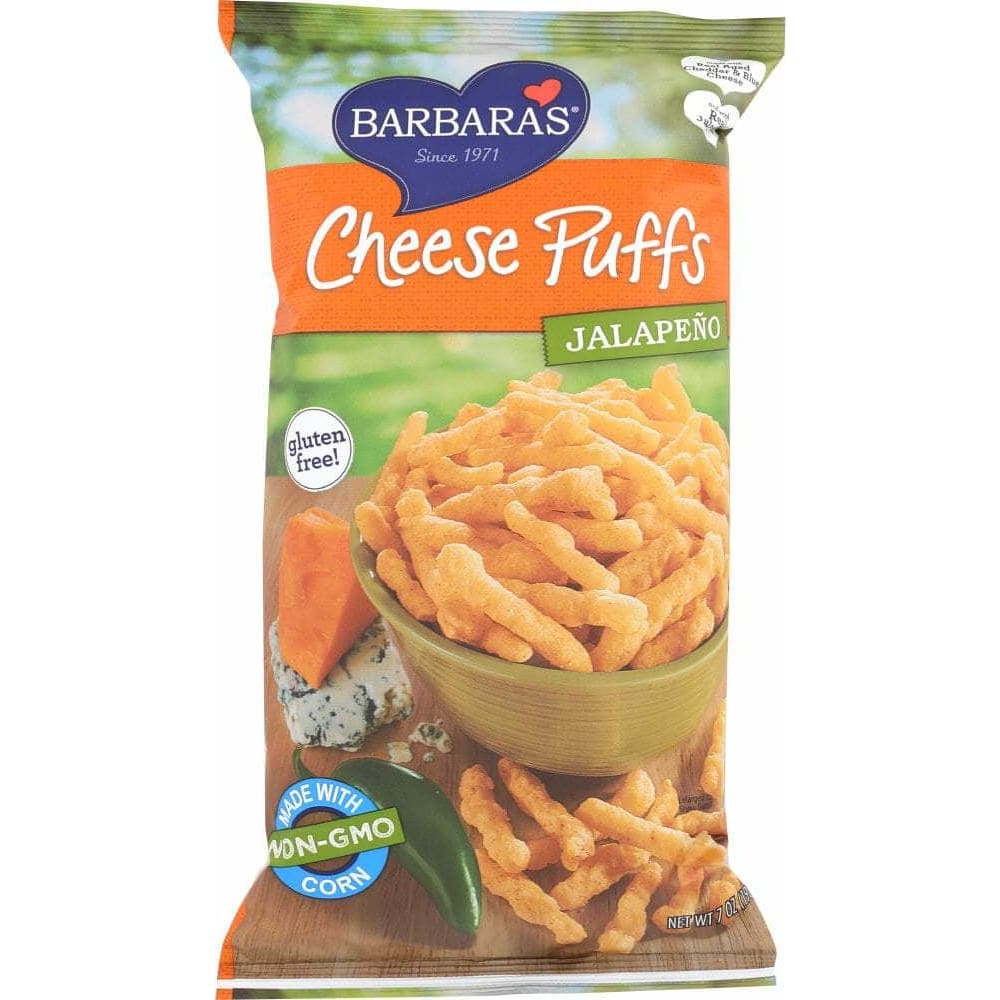 Barbaras Barbara's Bakery Cheese Puffs Jalapeno, 7 oz