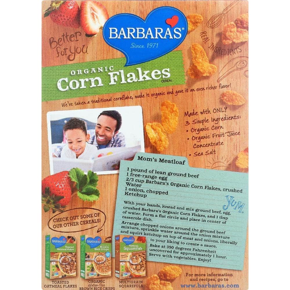 Barbaras Barbara's Bakery Organic Corn Flakes, 9 Oz