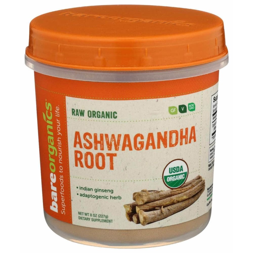 BAREORGANICS BAREORGANICS Ashwagandha Root Pwdr Org, 8 oz