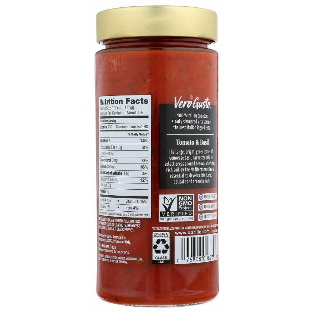 BARILLA Grocery > Pantry > Pasta and Sauces BARILLA: Sauce Tomato Basil, 20 oz